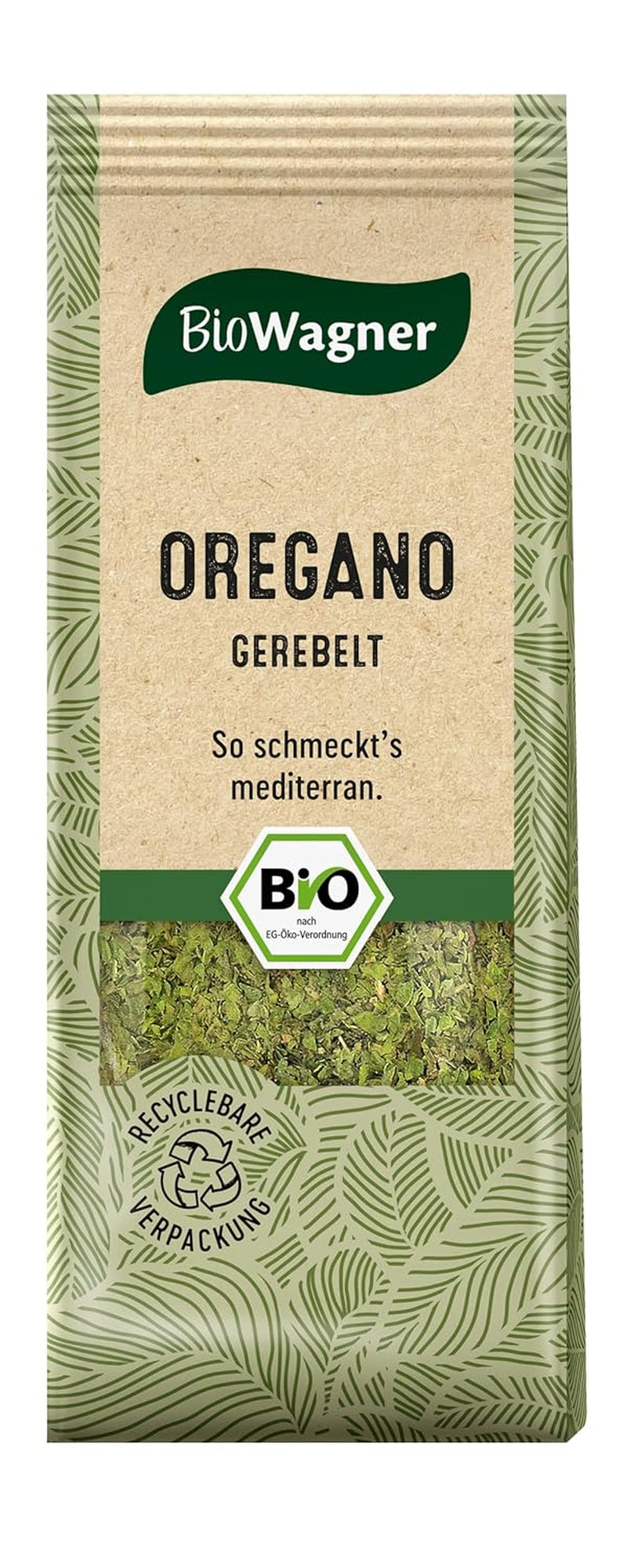 BioWagner - Ceinture de jardin bio origan | Notes méditerranéennes pour pizza, pâtes ou charcuterie | naturbelassene Bio-Zutaten | emballage recyclable | 10g