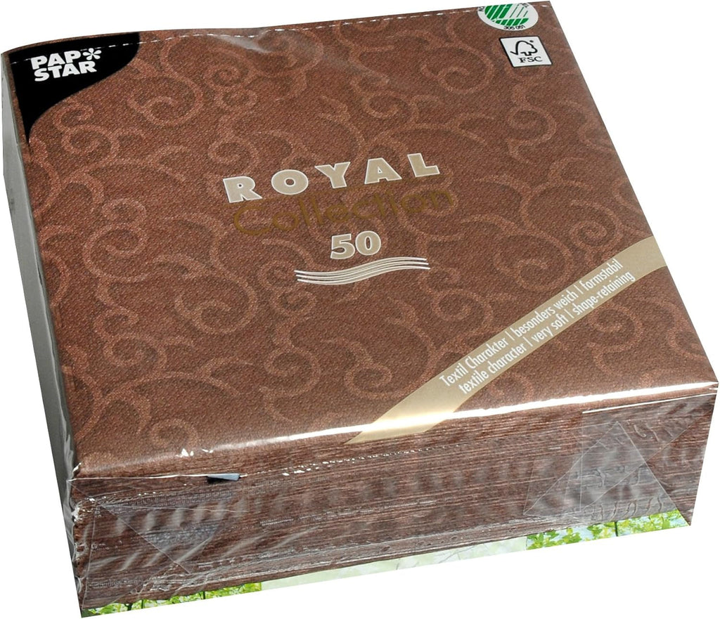 Papstar, 50 de șervețele "ROYAL Collection" 1/4 fold 40 Cm X 40 Cm nectarină "Casali", #84878