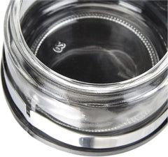 Shaker classique, 250 ml, avec cuillère, acier inoxydable, argent/transparent, 13 x 10 x 9 cm, 2 pièces