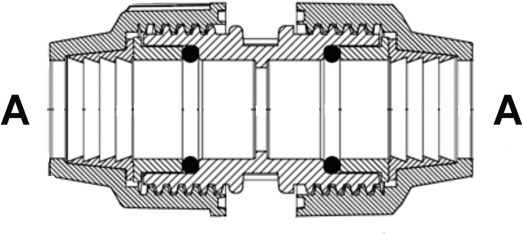 Raccord pour système d'irrigation Cornat T610032, pour tuyau PE, Ø 32 mm, polypropylène, pour eau froide