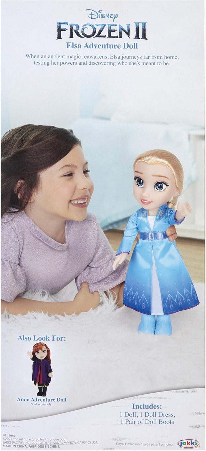Disney Frozen 2 Elsa Travel Doll, poupée de 35 cm avec une robe inspirée du film culte, des bottes et de longs cheveux tressés pour plus de plaisir de jeu, pour les filles de 3 ans et plus