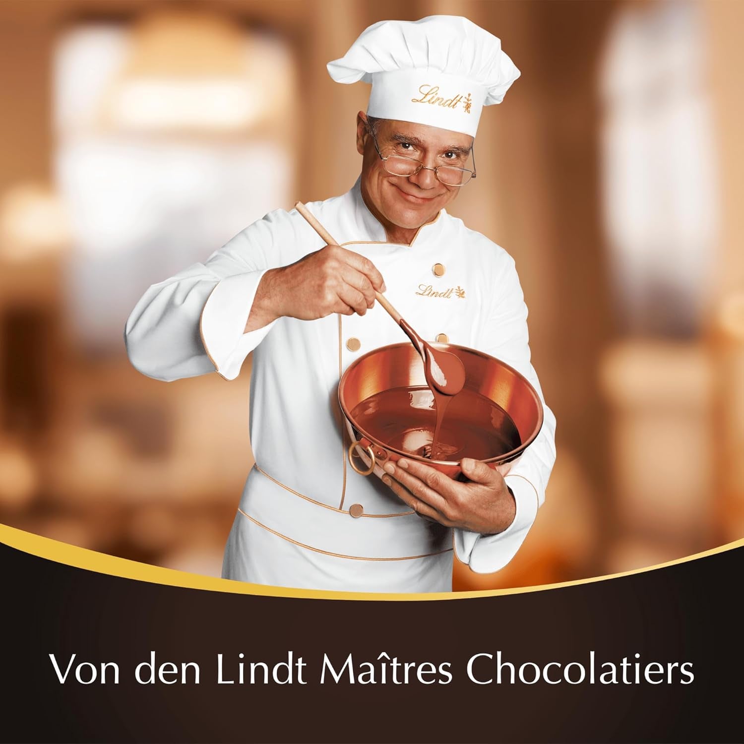 Chocolat Lindt | Sticks LINDOR 60% Cacao | 100g | 4 tablettes de chocolat fourrées au chocolat noir 60% de cacao et fondantes | Barre de chocolat