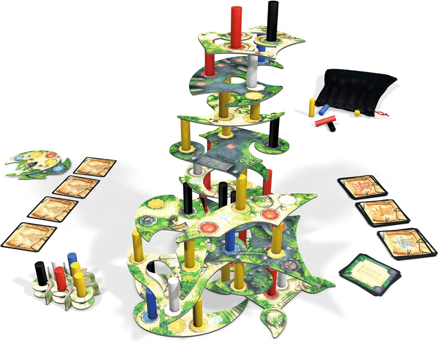 Zoch 601105101 Menara - Temple des Hautes Tours, un jeu tactique de construction de tours pour 1 à 4 constructeurs, le jeu d'empilage addictif pour toute la famille, pour les enfants à partir de 8 ans