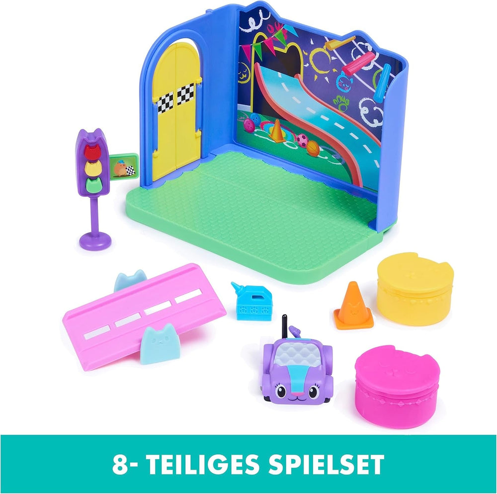 Chambre Deluxe Gabby's Dollhouse, salle de jeux Purr-Ific, salle de jeux avec voiture jouet Carlita, 2 meubles et 2 boîtes surprises avec accessoires, convient aux maisons de poupées à partir de 3 ans Naty Shop