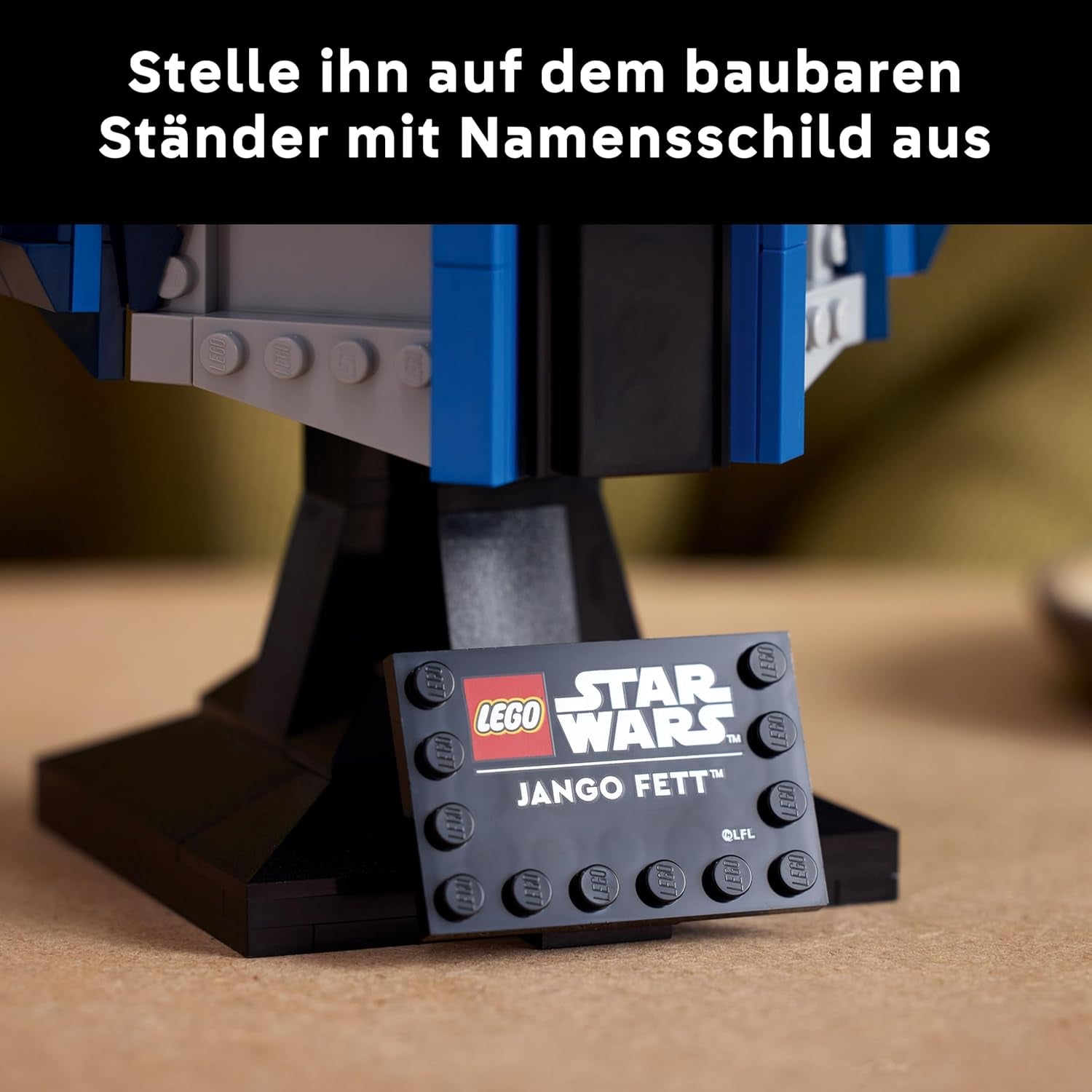 LEGO Star Wars 75408 Casque de Jango Fett - Bauset Mandalorien pour Erwachsene - Modèle avec support, enfant de nom et antenne réglable - Conçu pour les fans de Angriff der Klonkrieger