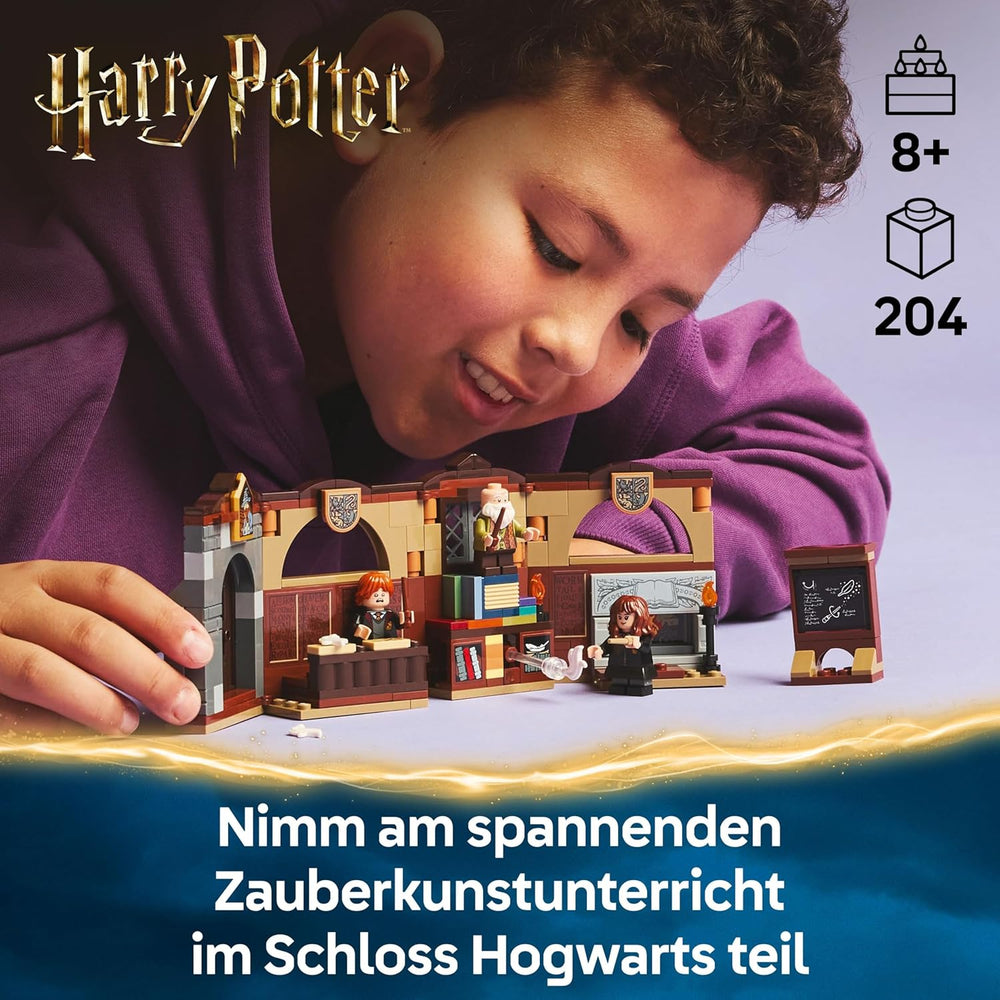 LEGO Harry Potter Schloss Poudlard : Zauberkunstunterricht, set avec 3 figurines, inkl. Hermione Granger & Ron Weasley, Wingardium Leviosa Funktion, Jeu pour filles et jeunes à partir du 8 janvier 76442