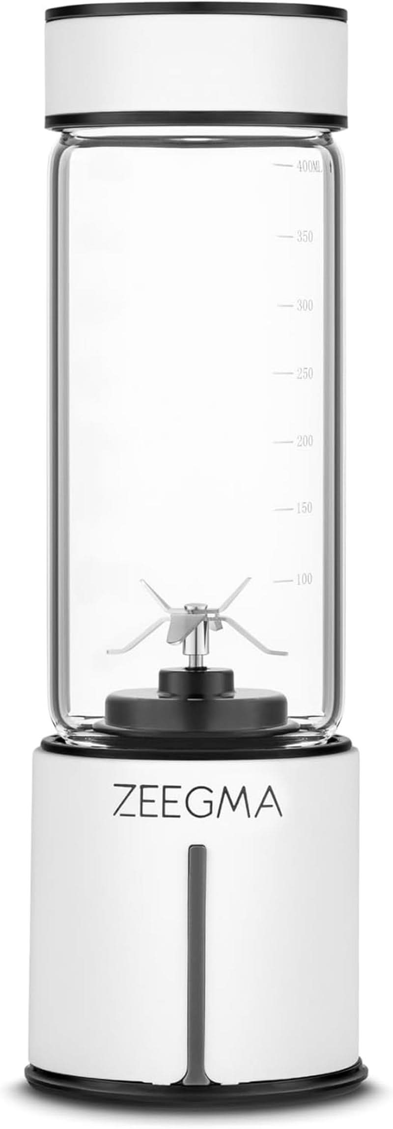ZEEGMA Vitamine GO Tragbarer Mixer Für Cocktails Und Smoothies 300W, Personal Blender, Mini-Mixer 450Ml Mit 6 Klingen, 2 Geschwindigkeiten Akku 5000 Mah, 25 Anwendungen Pro Ladung Mama si Copilul Naty Shop