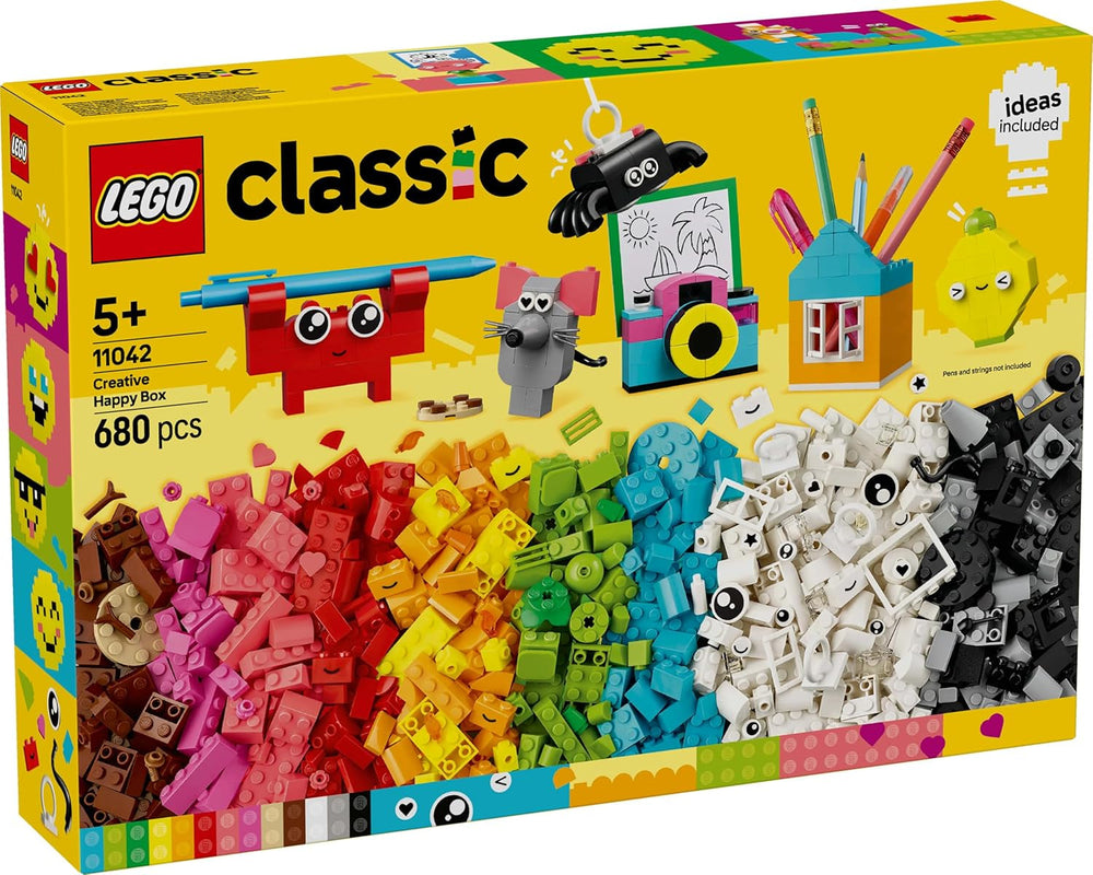 LEGO Classic Creative Fun Box, briques de construction colorées pour un jeu de rôle imaginatif, jeu de construction pour débutants, jouets pour filles et garçons à partir de 5 ans, modèles reconstructibles 11042 Sets de construction Besuche den LEGO-Store