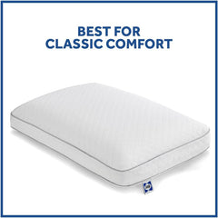 Oreiller en mousse à mémoire de forme Sealy Essentials Standard Blanc 2 pièces Naty Shop Oreillers standard