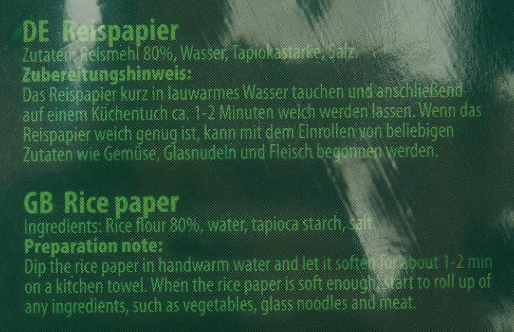 Papier de riz Ricefield, rond, 22 cm, 1 paquet (300 g)