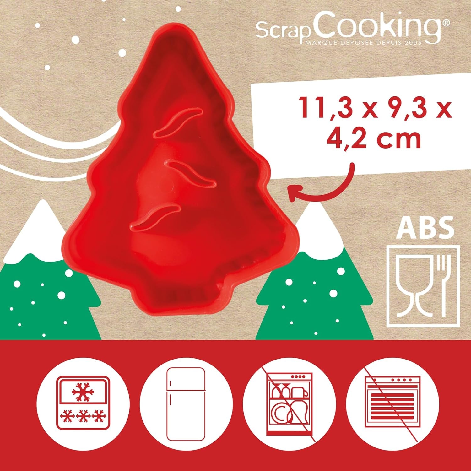 ScrapCooking – Emporte-pièce Sapin de Noël – Emporte-pièce de Noël pour pâtes farcies – Pâtisserie, Cuisine – Emporte-pièce – Strudel Empanadas – Pâtes aux Myrtilles – 2154