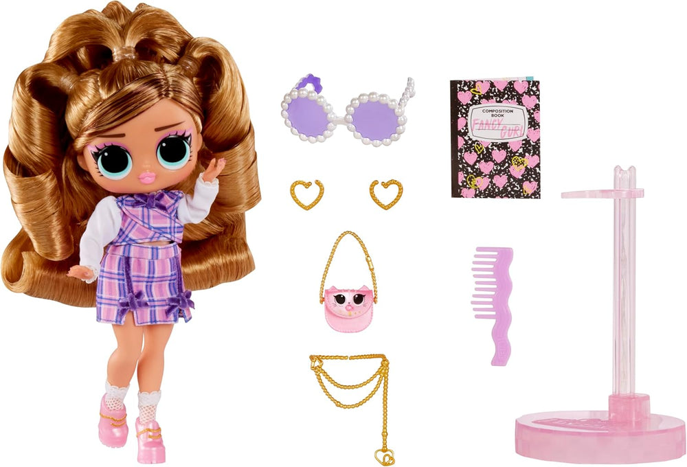 Mdr Surprise ! Tweens Core Doll - Fancy Girl - Comprend 1 poupée mannequin avec tenue et accessoires, 4 objets de collection, Rose