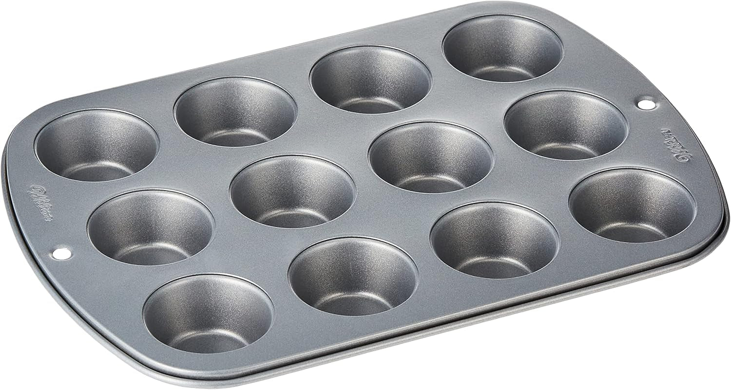 Wilton 24 Er Mini-Muffinbackform, Antihaftbeschichtet, Silber Matrite si tavi pentru copt Naty Shop 3.27 X 21.05 X 28.72 Cm