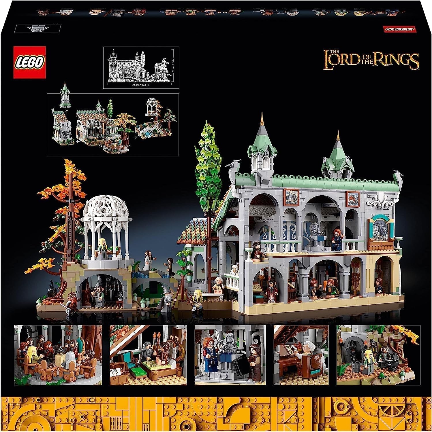 LEGO Icons Le Seigneur des Anneaux : Rivendell - Ensemble de collection et de présentation pour adultes avec 15 figurines uniques dont Gandalf, Legolas, Aragorn et Frodon, exclusivement sur Amazon - 10316 Jeux de construction Besuche den LEGO-Store