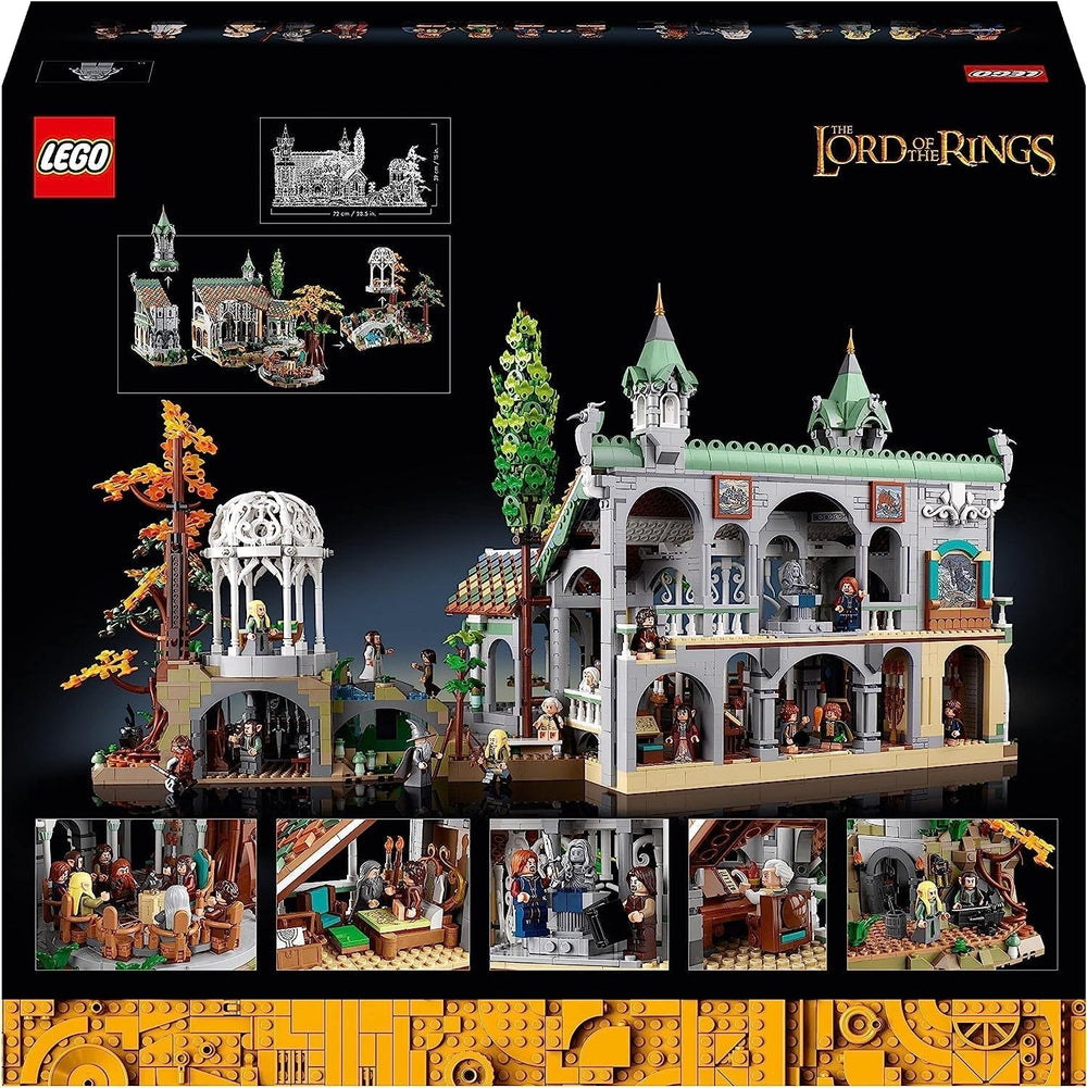 LEGO Icons Le Seigneur des Anneaux : Rivendell - Ensemble de collection et de présentation pour adultes avec 15 figurines uniques dont Gandalf, Legolas, Aragorn et Frodon, exclusivement sur Amazon - 10316 Jeux de construction Besuche den LEGO-Store
