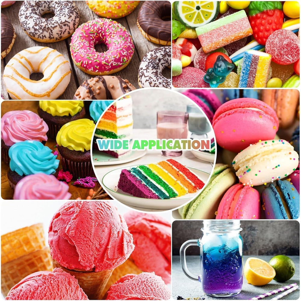 Gel de couleur de colorants - 12 couleurs de colorants de gel concentrés pour décoration de cuisine, dos, gâteaux, macarons - colorant alimentaire sans sucre pour gâteaux, tortendes, slime DIY, os - 10Ml Je Naty Shop