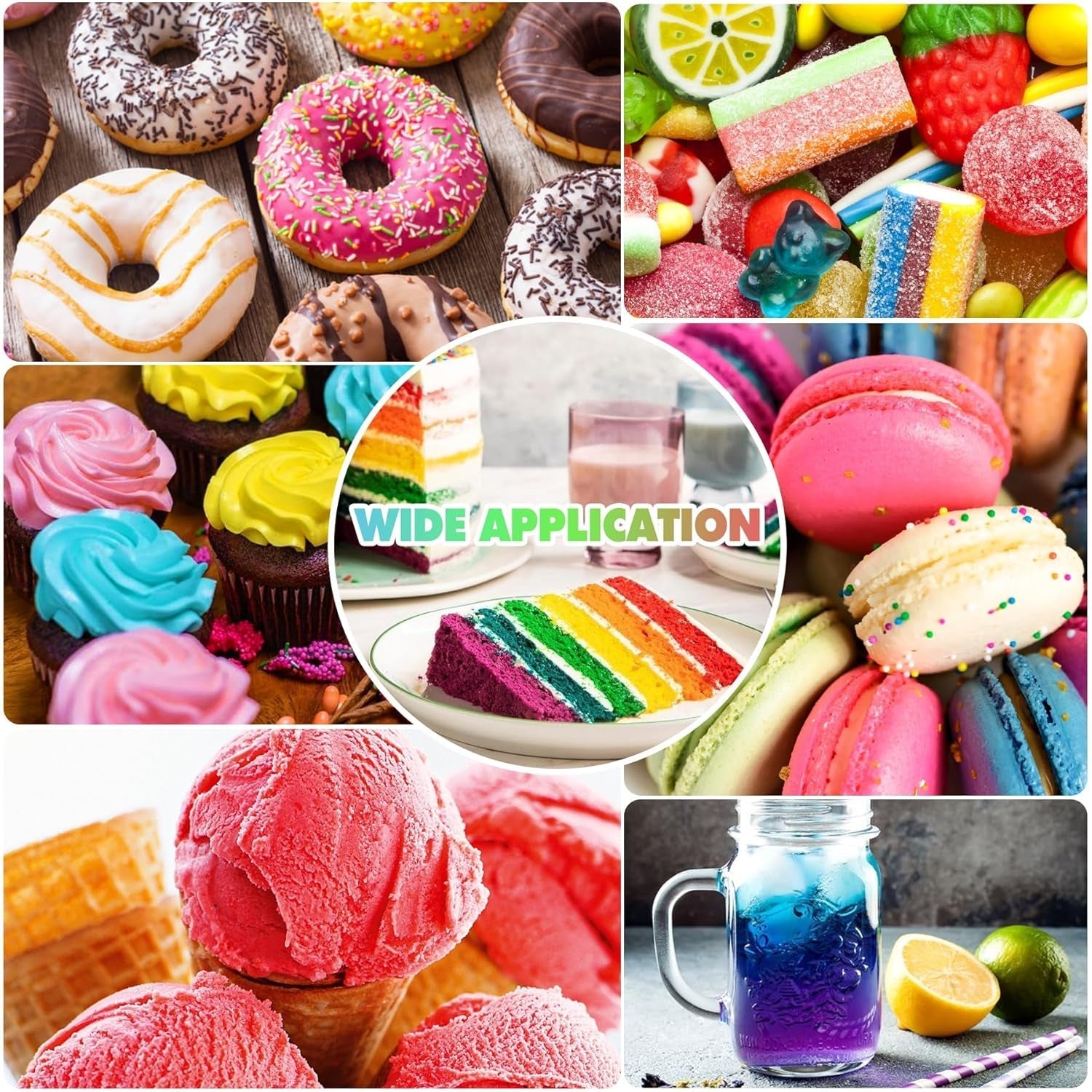 Colorant alimentaire en gel - 26 couleurs de colorant alimentaire en gel concentré pour la décoration de gâteaux, la pâtisserie, les biscuits, les macarons - Colorant alimentaire sans sucre pour les boissons, la décoration de gâteaux, le slime DIY, les œufs de Pâques - 6 ml chacun