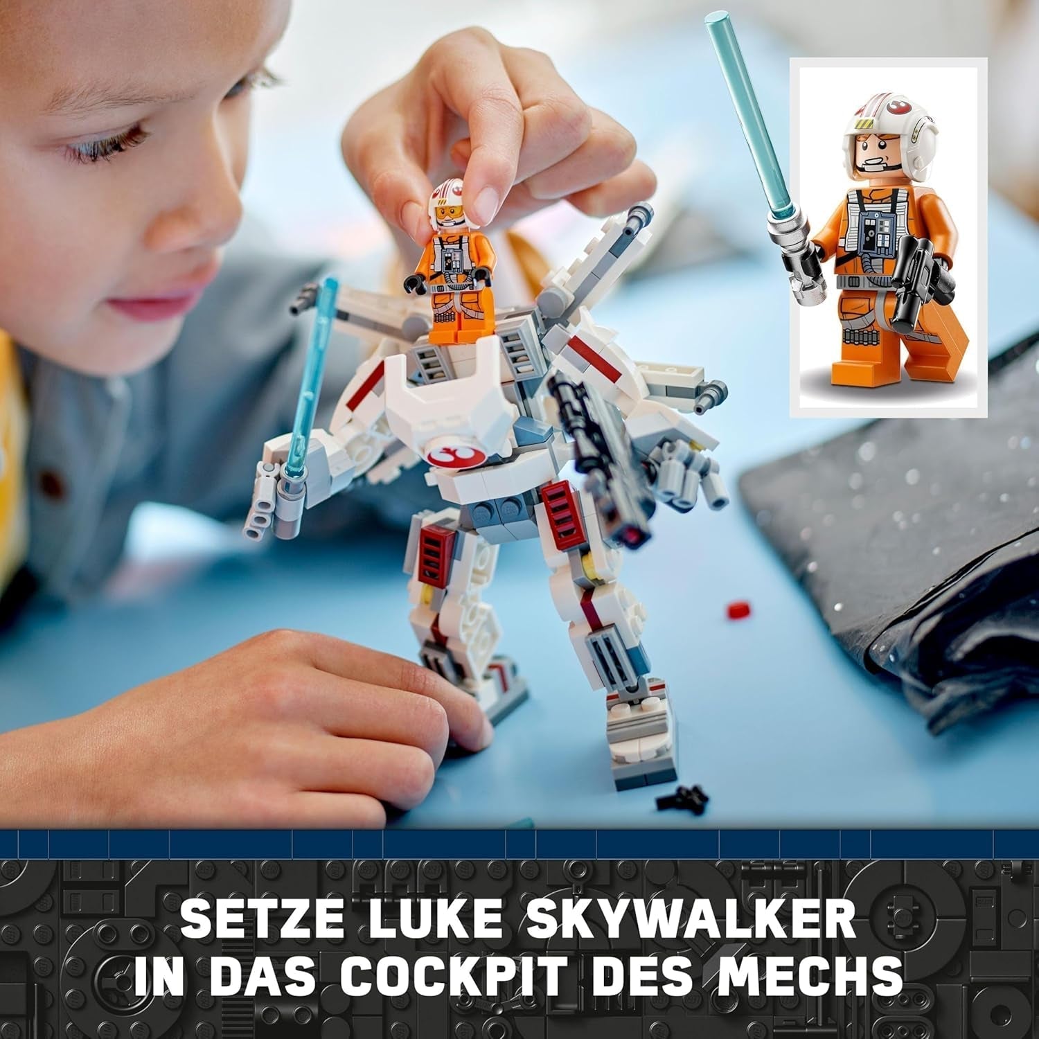 LEGO Star Wars Le X-Wing Mech de Luke Skywalker, briques à collectionner, action-aventure, idée cadeau pour garçons et filles créatifs à partir de 6 ans 75390 Jeux de construction Besuche den LEGO-Store
