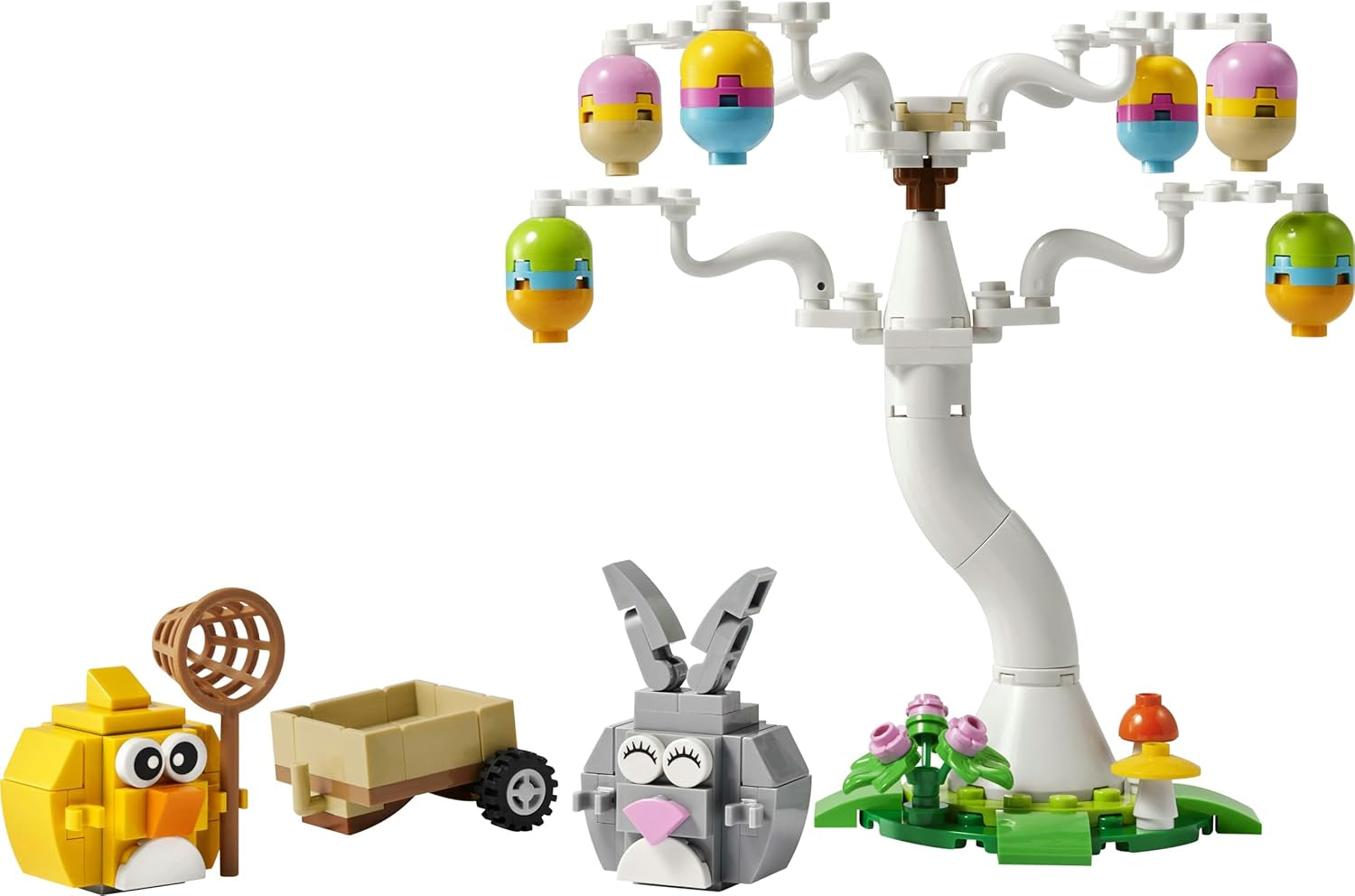 LEGO Osterhase und Ostereiersuche - Kinderspielzeug mit Hasen & Vogel Tierfiguren - Mit Baum & Wagen - Kreatives Konstruktionsspielzeug - Geschenk für Mädchen & Jungen ab 8 Jahren - 40808