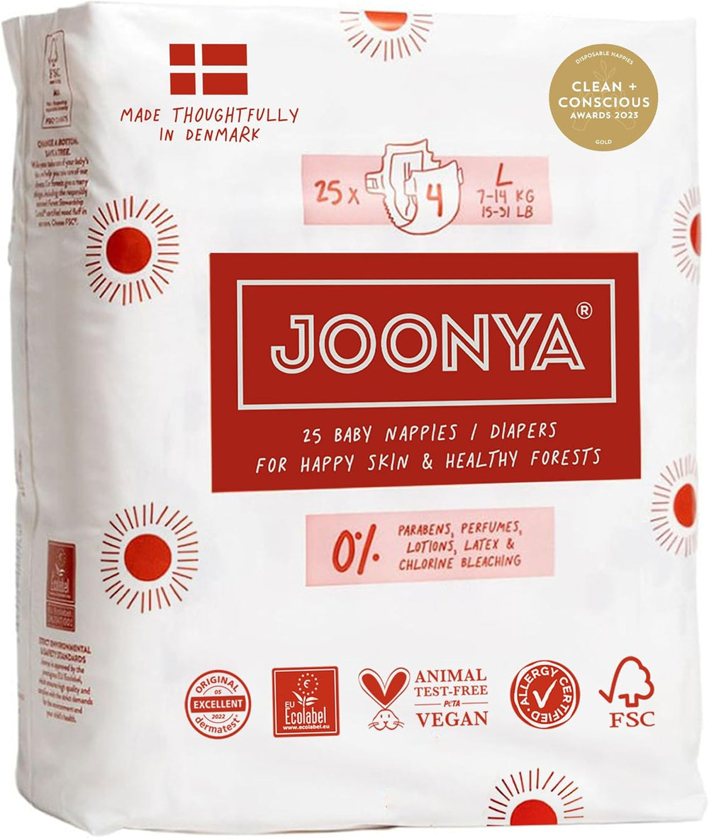 Couches bébé taille 3M (4-8 kg) - 1 sachet de 28 - Sans substances nocives, écologiques, très absorbantes, adaptées à un usage nocturne, ultra fines et douces - Fabriquées au Danemark