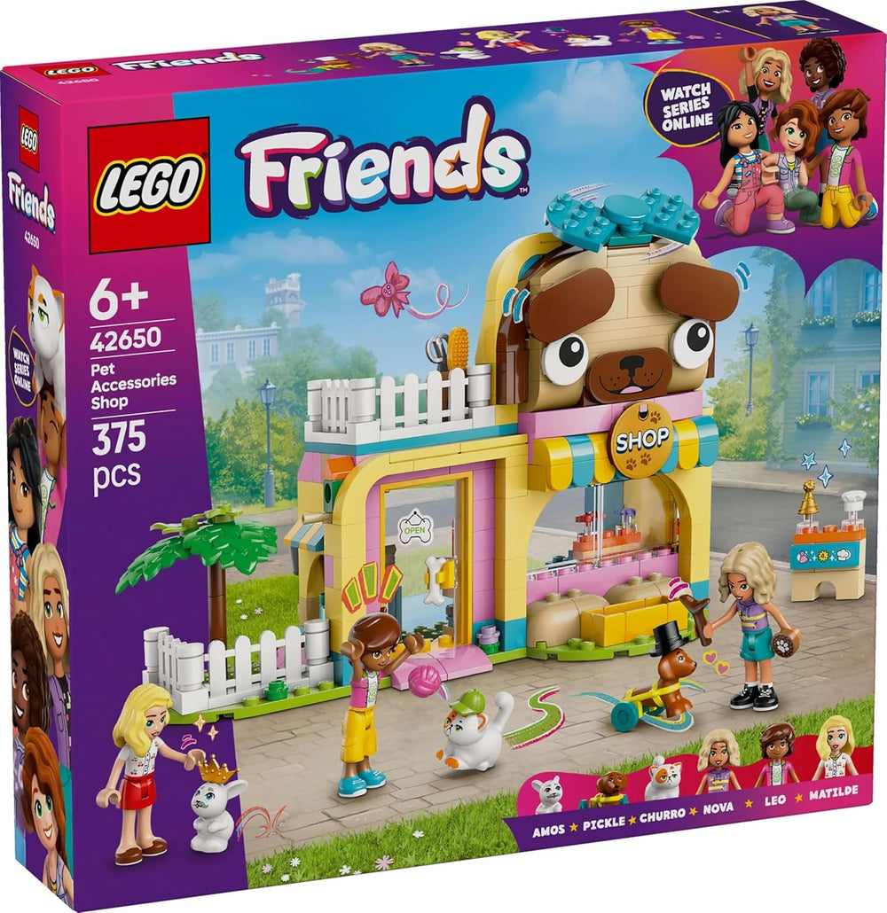 LEGO Friends Animal Accessories Store Ensemble de jeu d'imitation Jouet éducatif pour filles de 6 ans 3 figurines et 3 figurines d'animaux Chat Chien Lapin Idée cadeau pour enfants 42650 Ensembles de construction Besuche den LEGO-Store