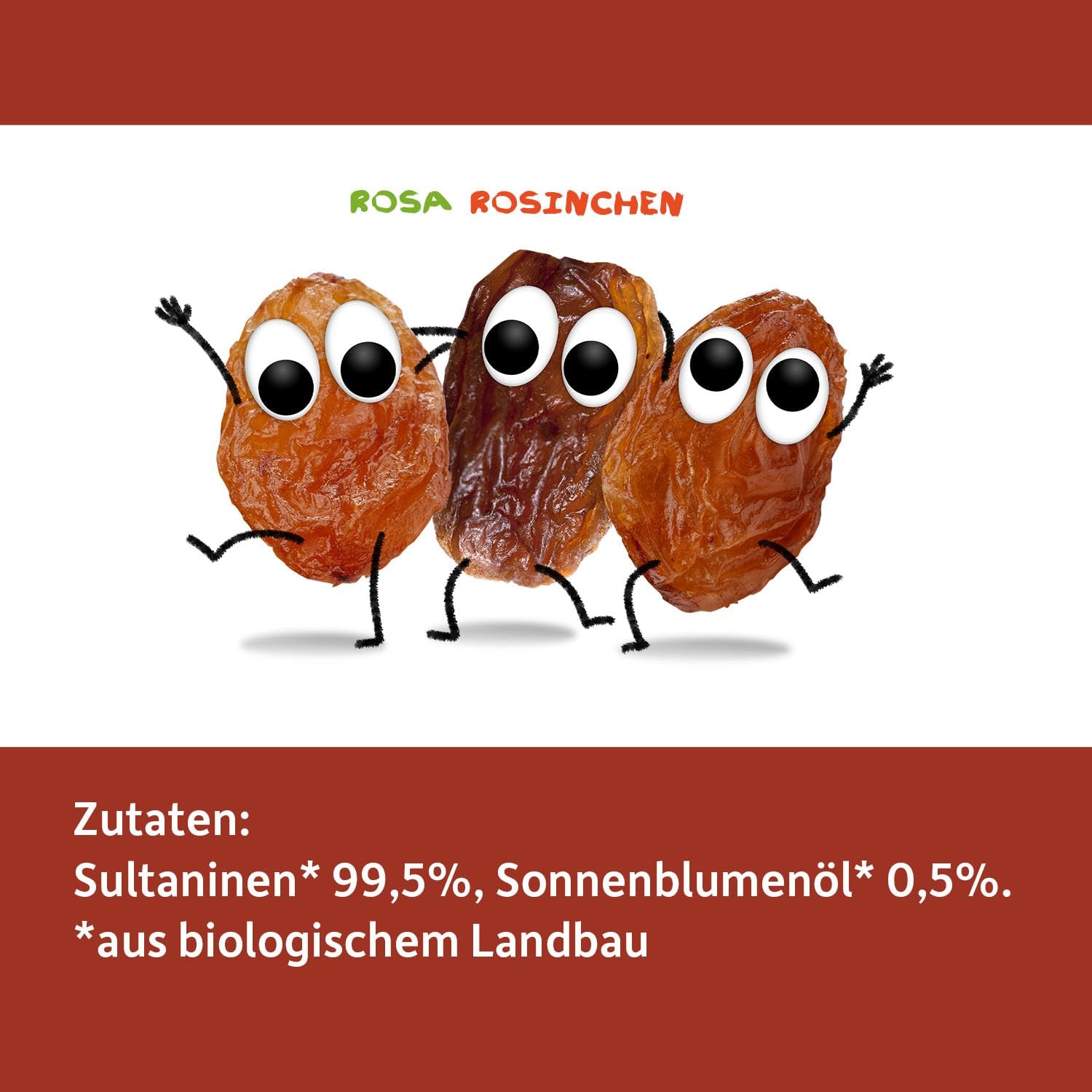 FRECHE FREUNDE Raisins secs biologiques, trockenfrüchte ohne Zucker, sans Zusatzstoffe, ungeschwefelt, dans de petites boîtes à collations, Sultaninen für Kinder, 20er Pack, 20 x (3x14g)