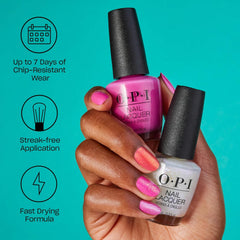 OPI Nail Lacquer Pink Shades - Vernis à ongles à séchage rapide, résistant aux éclats et longue durée - dure jusqu'à 7 jours - avec pinceau ProWide extra-large