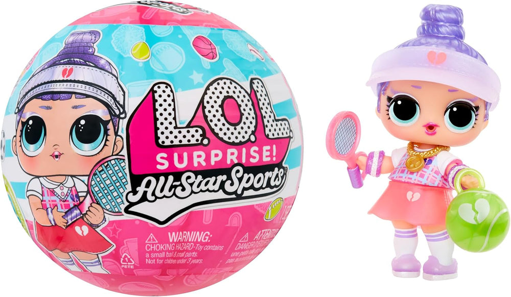 L.O.L. Surprise! All-Star Sports Vault Collection Tots - Inkl. 1 Puppe, Blindverpackung, 12 Puppen zum Sammeln, 8 Zubehörteile zum Auspacken, Ideal für Kinder ab 4 Jahren, Rosa
