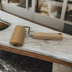 Fackelmann rouleau à pâtisserie, bois, 17 x 6,5 x 4 cm, marron