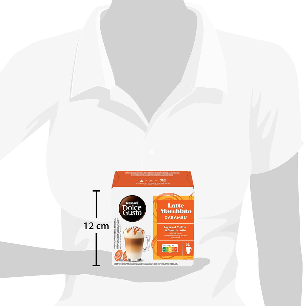 NESCAFÉ DOLCE GUSTO Latte Macchiato Caramel Kaffeekapseln 3er Pack (3 x 16 Kapseln)
