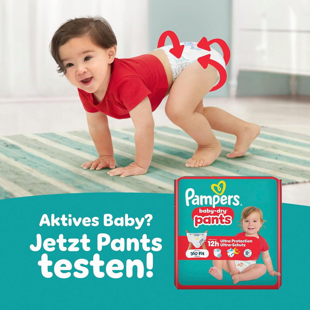 Couches Pampers Baby-Dry taille 5, 174 couches, 11 kg - 16 kg, jusqu'à 100 % de protection contre les fuites et confort toute la nuit
