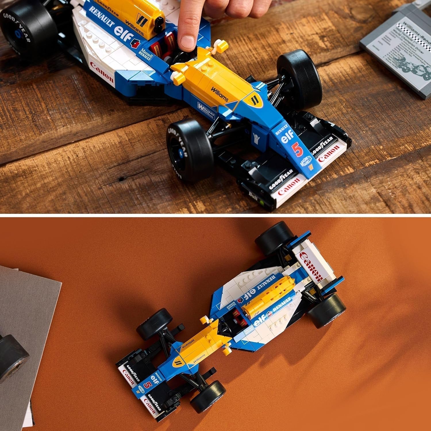 LEGO Icons Williams Racing FW14B avec Nigel Mansell - Modèle de voiture F1 avec figurines de pilote de course à collectionner - Décoration de bureau avec support - Cadeau pour adultes et adolescents fans de sports mécaniques 10353 Jeux de construction Besuche den LEGO-Store