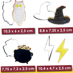 ScrapCooking Emporte-pièces en Acier Inoxydable 4 pièces Accessoire de pâtisserie décoration d'anniversaire - 2071