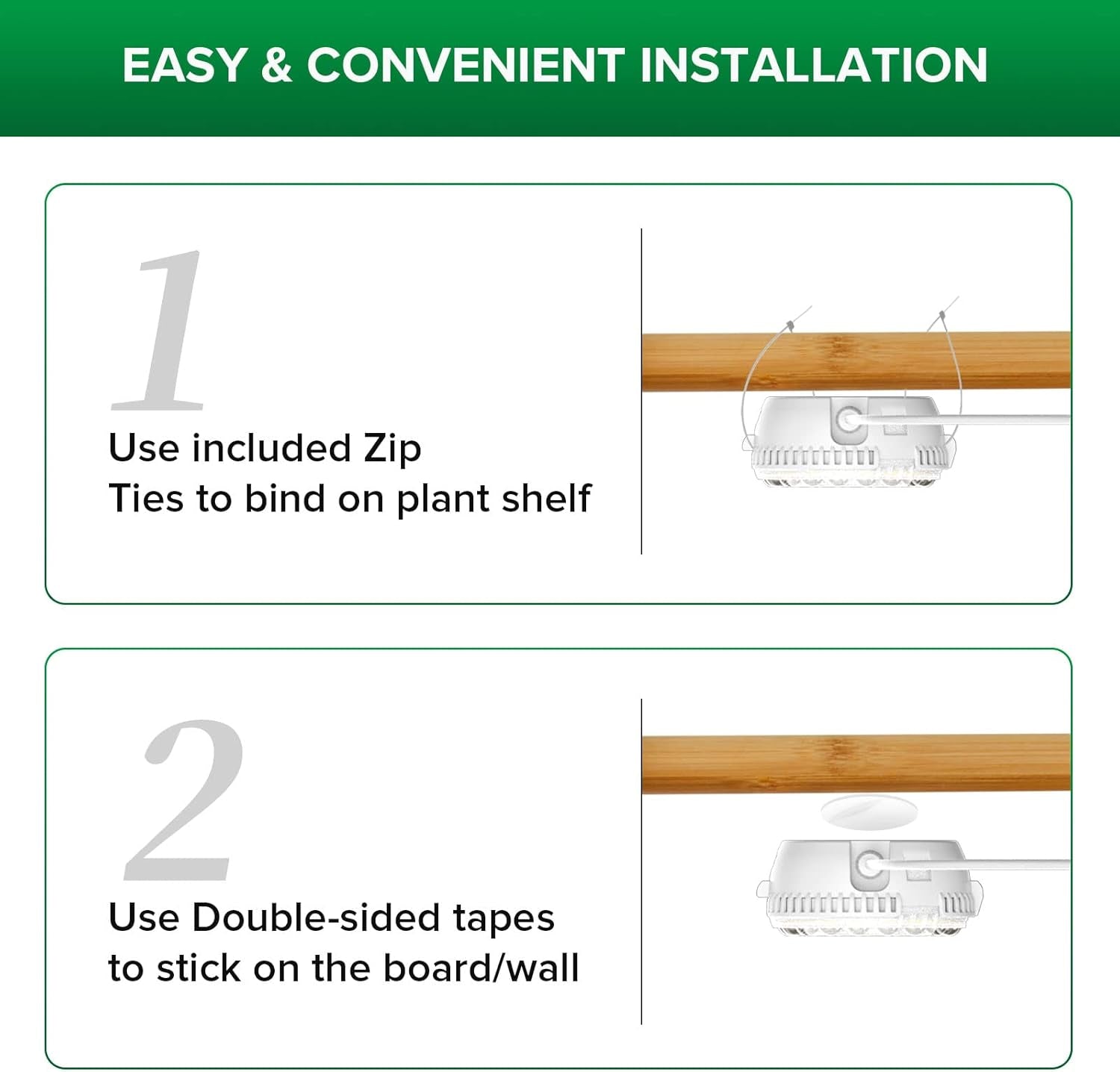 SANSI Lampe de culture LED pour plantes d'intérieur, 2 têtes, spectre complet, 10 W (équivalent 150 W), minuterie de 4/8/12 heures, lampe hydroponique suspendue pour serre de plantes d'intérieur