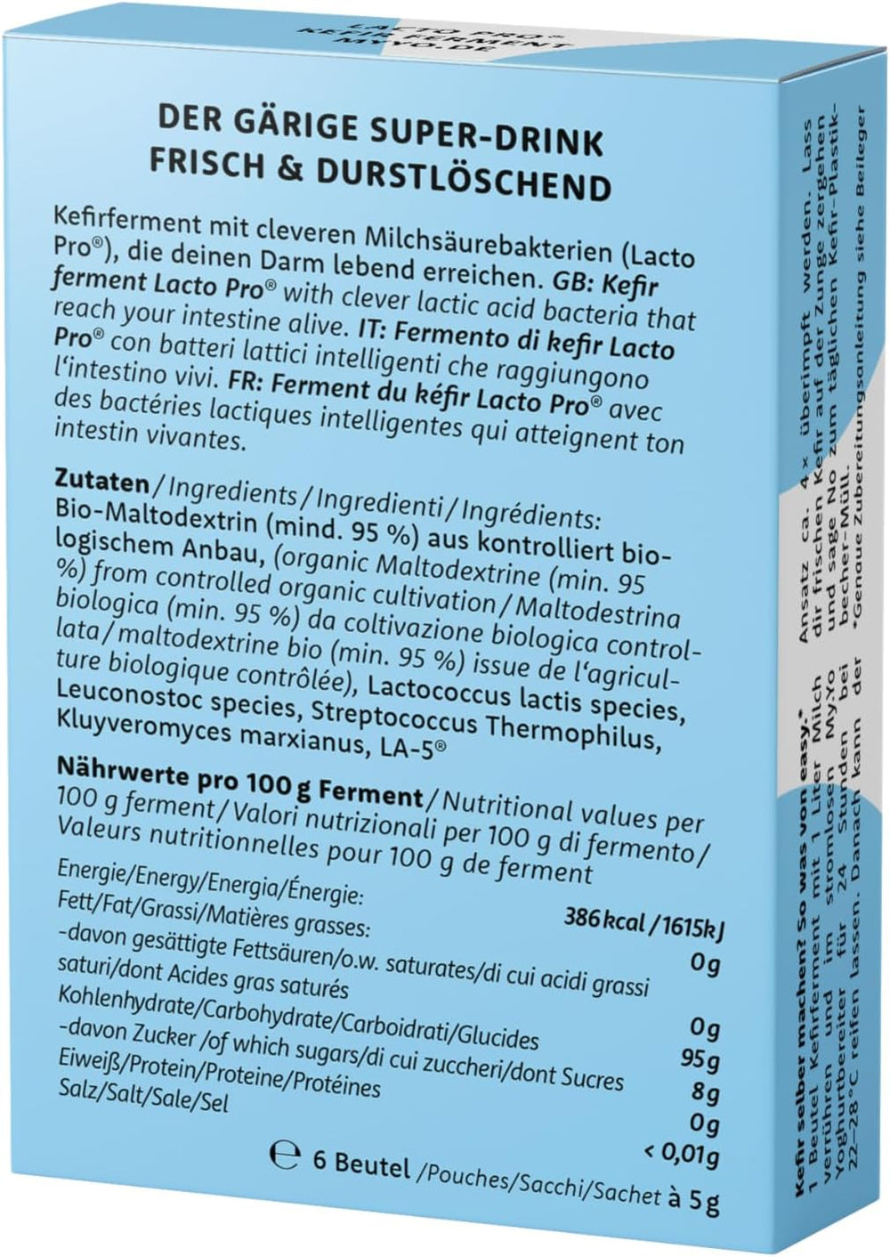 Bio Joghurtfermente, 4 Sorten à 3 Betel, Kulturen für self gemachten Yaourt