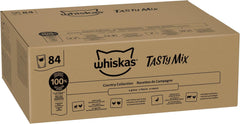 Hrană umedă Whiskas Adult 1+ Colecția Tasty Mix Country în sos, 84 pliculețe, 84 x 85g (1 pachet vrac) – Hrană umedă de înaltă calitate pentru pisici adulte