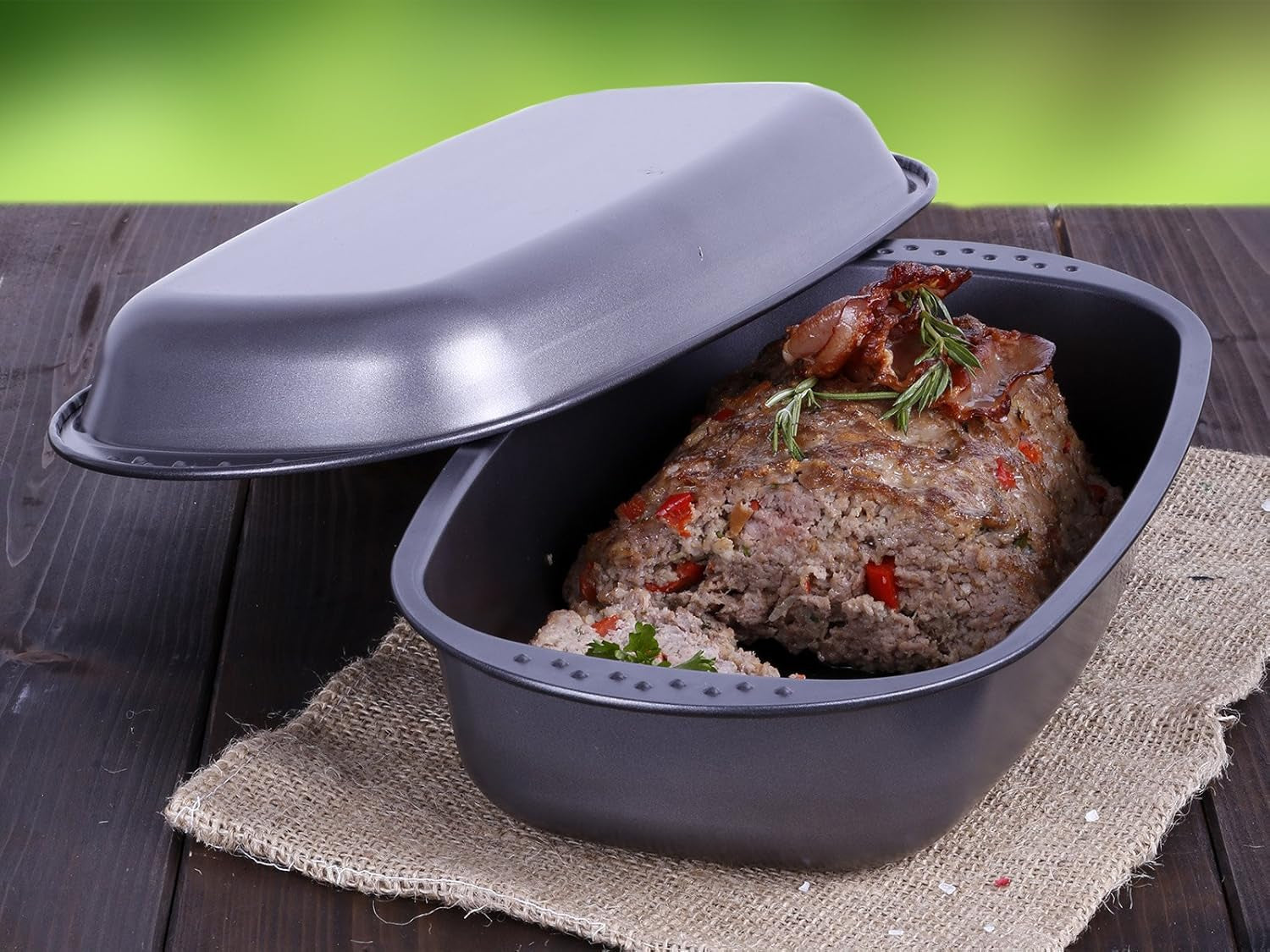 Chg 9942-04 Bratenform Mit Deckel, Antihaftbeschichtet, Anthrazit-Metallic, 37 X 20 X 7 Cm Matrite si tavi pentru copt Naty Shop