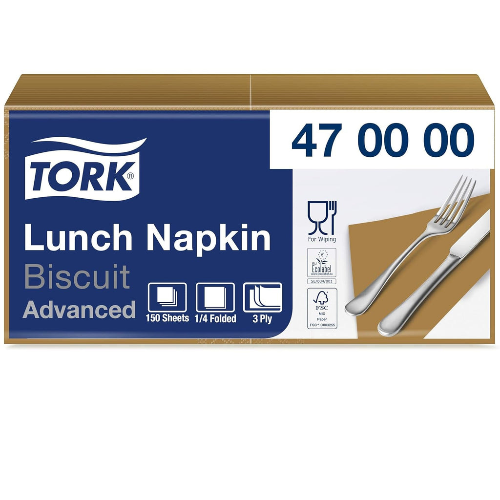 Tork 477861 Șervețele de prânz moi roșii / Șervețele de hârtie absorbante din 3 straturi de culoare roșie / Versatile / Calitate avansată / 10 X 150 (1500) șervețele / 32,6 X 33 Cm (L X l) / 1/4 pliere