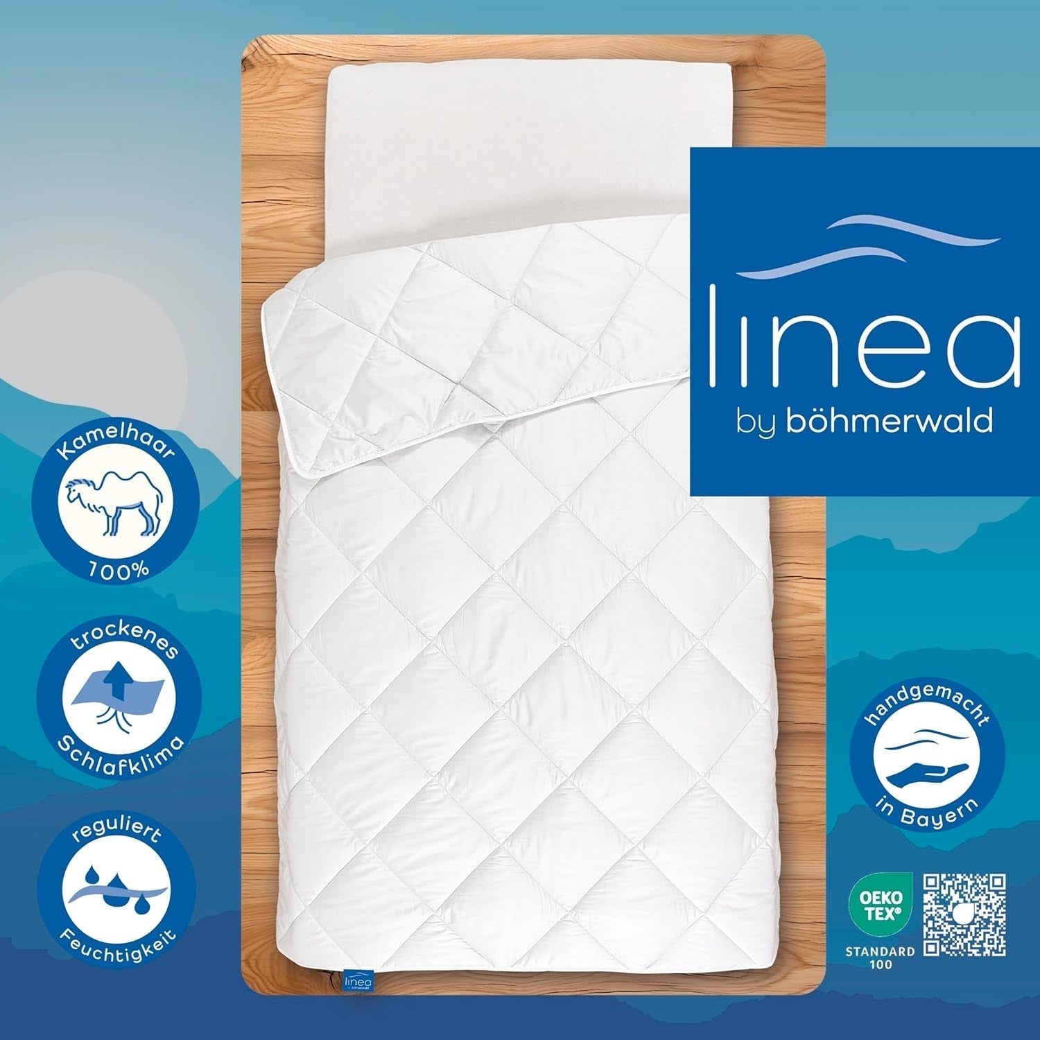 Böhmerwald Exclusiv plapuma, camel, alb, 135 X 200 Cm Plapumi si pilote Naty Shop