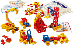 Plasticant Mobilo Konstruktions-Set I, 192 Teile - Kreatives Konstruktionsspielzeug fabriqué en Allemagne - bauen, spielen, lernen für Kinder 3 - 8 Jahre, Rot, Gelb, Blau