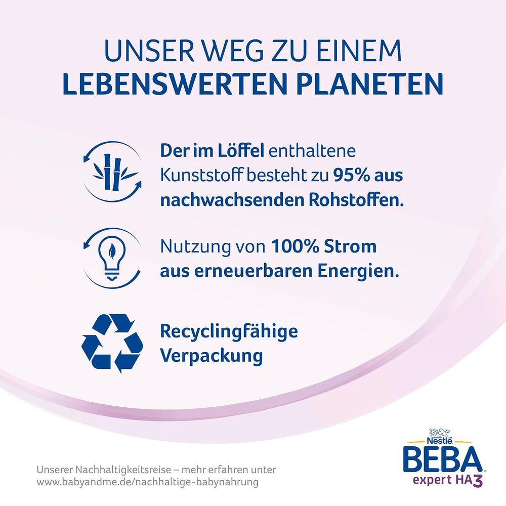 BEBA expert HA 3 Formule de continuation hydrolysée, dès 10 mois, 1 paquet (1 x 550 g)