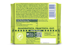 Ritter Sport Pistache, chocolat au lait avec de fins morceaux de pistache, un classique du chocolat, parfait pour grignoter et déguster, une belle idée cadeau, 12 barres x 100g