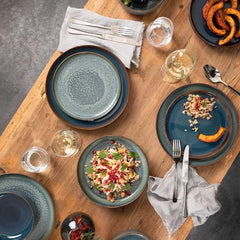 Villeroy & Boch Crafted Denim service de petit-déjeuner, 6 pièces, pour 2 personnes, bleu