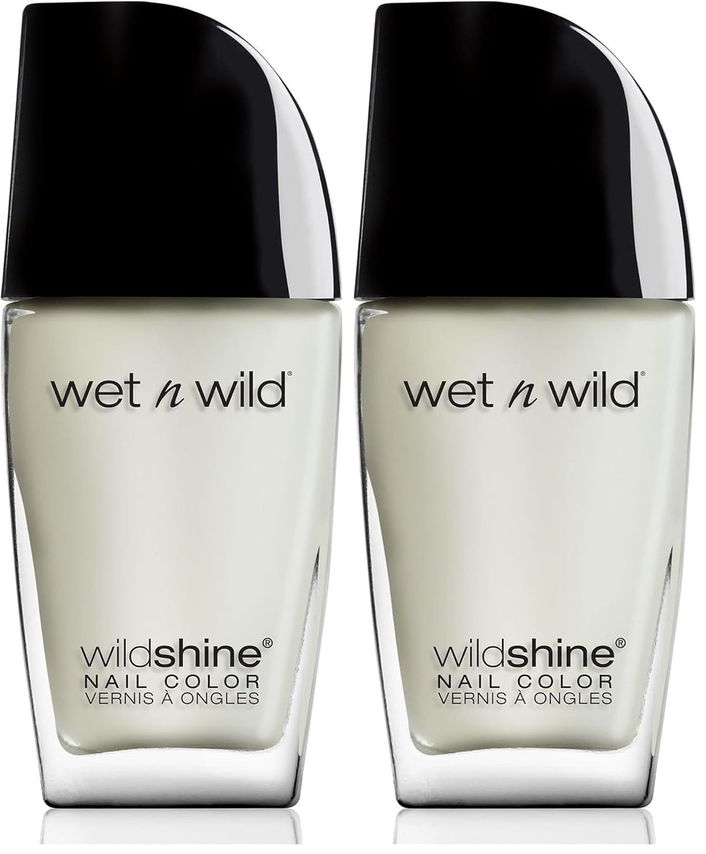 Wet n Wild Wild Shine Vernis à ongles, formaldéhyde, toluène, sans phtalates, formule longue durée à séchage rapide, couche de finition mate (lot de 2)