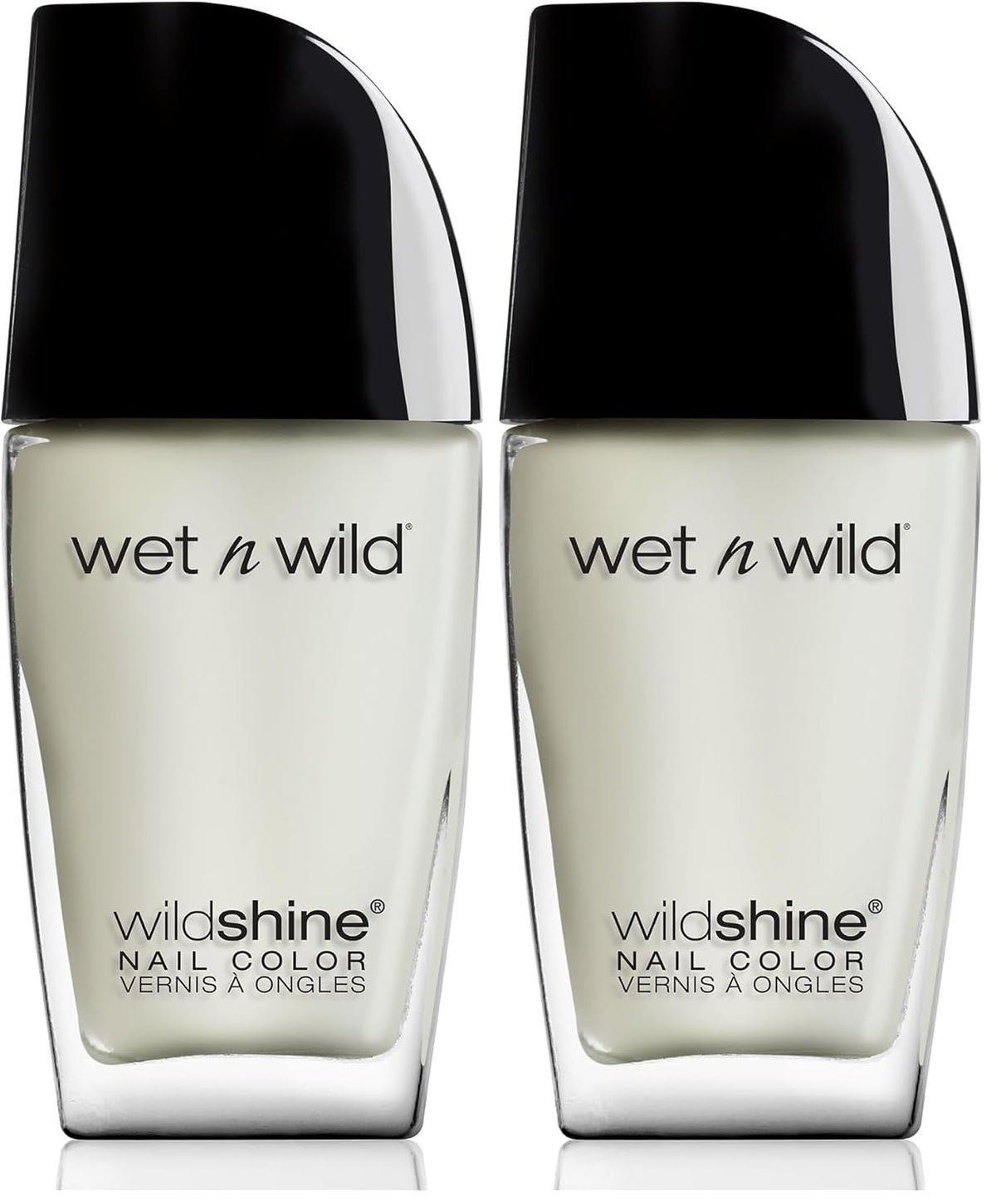 Wet n Wild Wild Shine Vernis à ongles, formaldéhyde, toluène, sans phtalates, formule longue durée à séchage rapide, couche de finition mate (lot de 2)