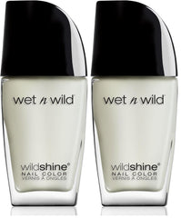 Wet n Wild Wild Shine Vernis à ongles, formaldéhyde, toluène, sans phtalates, formule longue durée à séchage rapide, couche de finition mate (lot de 2)