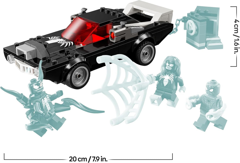 LEGO | Marvel Spider-Man Mech contre. Venom Muscle Car - Jeu de voiture avec 3 figurines Superhelden - Modèle de voiture avec Shootern - Conçu pour les jeunes et les filles à partir de 7 ans 76309