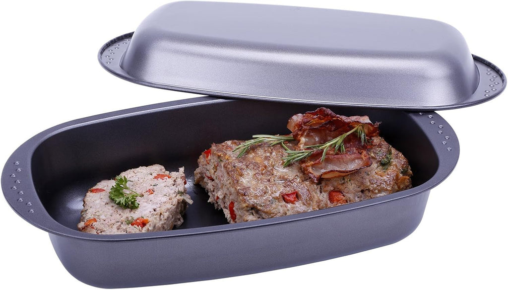 Chg 9942-04 Bratenform Mit Deckel, Antihaftbeschichtet, Anthrazit-Metallic, 37 X 20 X 7 Cm Matrite si tavi pentru copt Naty Shop