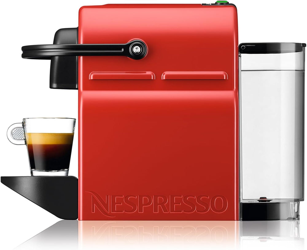 Krups Nespresso Inissia Machine à Expresso - Machine à Expresso Compacte pour Capsules de Café, Pression 19 Bars, Chauffage Rapide en 25 Secondes, Fonction Économie d'énergie, Réservoir d'eau 0,7 L, Rouge, Modèle YY5506FD