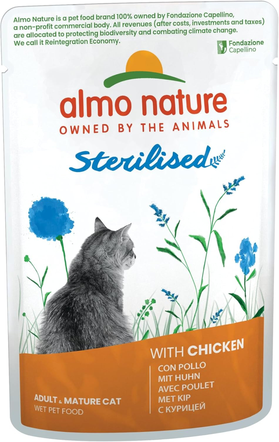 Almo Nature Functional - Sterilized - Nassfutter für Erwachsene und reife, sterilisierte or wenig actif Katzen - mit Huhn - fettarm, feuchtigtisspendend - 70 g (30er Packung)